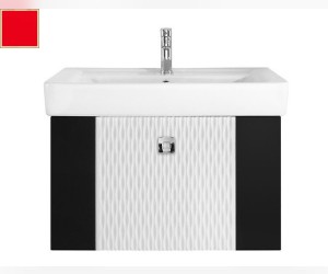 Тумба с раковиной Vod-ok Леон 80, цвет красный