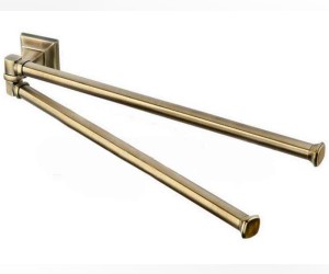 Двойной полотенцедержатель Colombo PORTOFINO B3212 BR, 41.5 см, бронза