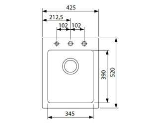 Мойка Franke MARIS MRG 610-42, 114.0198.954, гранит, установка сверху, цвет шоколад, 42,5*52 см