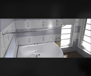 Карниз для ванны Bas Дрова/Мега КЗ00004 дуга, нержавеющая сталь