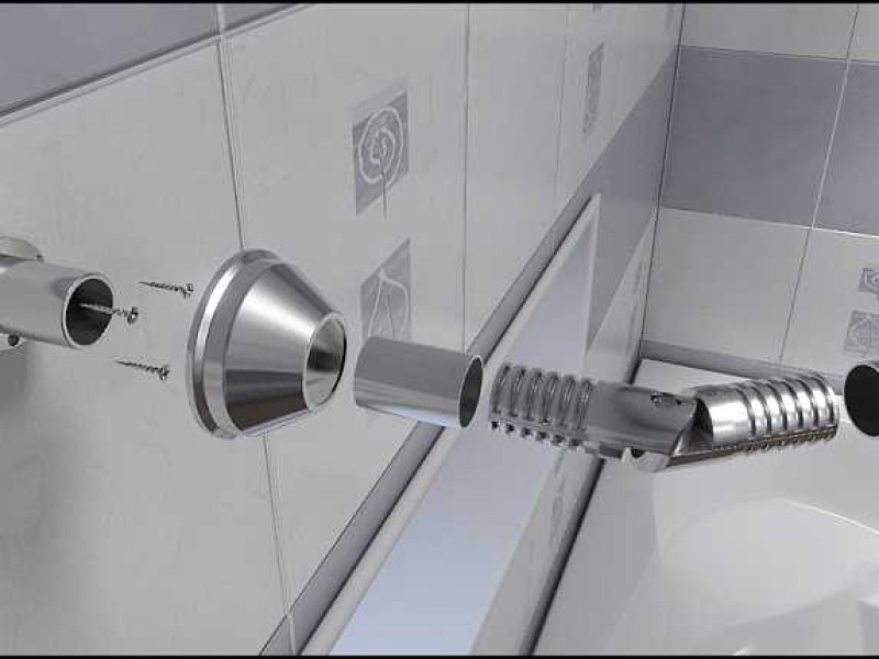 Карниз для ванны Bas Дрова/Мега КЗ00004 дуга, нержавеющая сталь