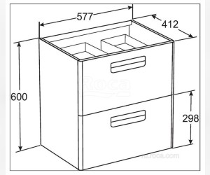 Тумба под раковину Roca The Gap 60 ZRU9302879, цвет белый глянцевый