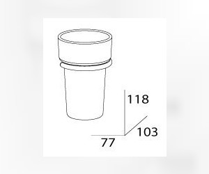 Держатель со стаканом FBS Nostalgy NOS 006