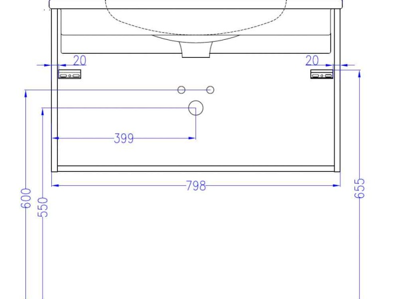 Тумба под раковину Jacob Delafon Madeleine EB2053-J51, 80 см, матовая белая