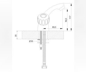 Смеситель Rossinka K02-61 для раковины