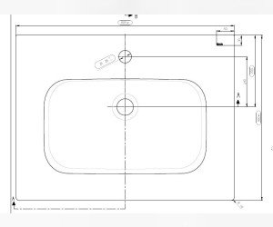 Раковина Roca Victoria 32799E000 60 см, встраиваемая сверху, белая