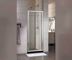 Душевая дверь в нишу Bravat Drop BD100.4120A, 120 x 200 см, складная, стекло прозрачное, хром