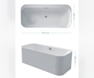 Ванна акриловая Kerasan Tribeca 170 х 80 см 743001