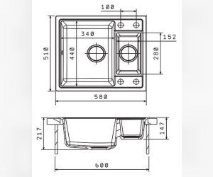 Мойка кухонная Florentina Липси 580К песочный