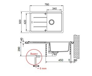 Мойка Franke BASIS BFG 611, 114.0259.923, гранит, установка сверху, оборачиваемая, цвет бежевый, 78*50 см