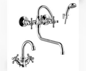 Комплект смесителей 2 в 1 Rossinka SET02-50, хром