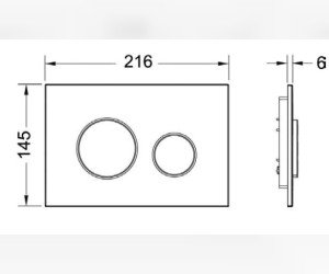Панель TECE Loop 9 240 650, белое стекло, белые клавиши