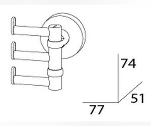 Крючок поворотный четверной Artwelle Harmonie HAR 011