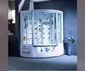 Душевая кабина Appollo A-0818, 158 x 158 см с аэромассажем и хромотерапией