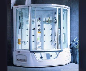 Душевая кабина Appollo A-0818, 158 x 158 см с аэромассажем и хромотерапией