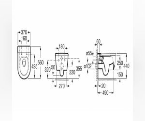 Подвесной унитаз Roca Inspira Round Rimless 346527000, безободковый