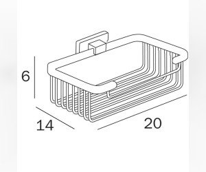 Корзинка-полочка Inda Lea 20 x 12 см