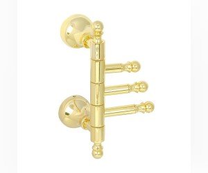 Крючок тройной поворотный Veragio Gialetta VR.GIL-6435.DO, золото