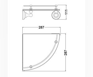 Полка Schein Saine Chrome 7053048