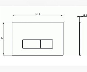 Клавиша Ideal Standard Oleas M2, R0121AC, цвет белый