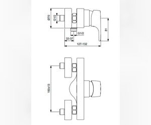 Смеситель Vidima ВАН (One) BA085AA для душа без душевого гарнитура, хром