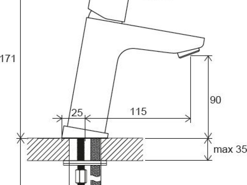 Смеситель для раковины Ravak 10 Free -TD F 014.00, хром, X070129