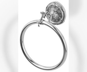 Полотенцедержатель кольцо Art&Max Barocco AM-1783-Cr, хром, 20 x 9 x 26 см