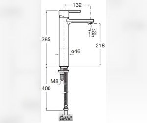 Смеситель для раковины Roca Naia, черный титан, 75A3B96CN0