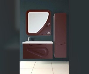 Зеркало Vod-ok Арнелла Капля 100 цвет красный