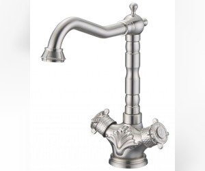 Смеситель Zorg Antic A 3003K-SL для кухни, цвет серебро