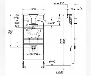 Инсталляция для писсуара Grohe Rapid U 38803001