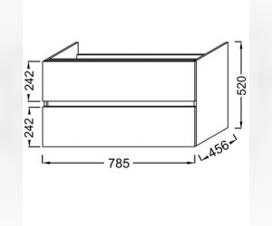Тумба под раковину Jacob Delafon Tolbiac 80 см, дуб давос натуральный, EB2382-E75