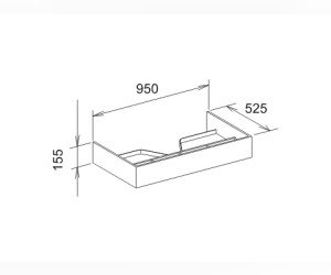 Тумба под раковину Keuco Edition 300 30382 009000 95х52,5 см дуб