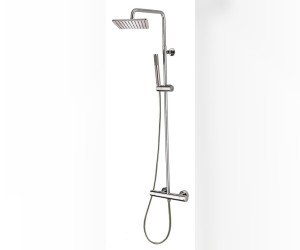 Душевой комплект Bossini Cosmo L10103.030, с термостатом, верхний душ квадратный