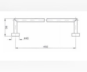 Полотенцедержатель Nicolazzi Classica 1484CR05, хром, 45 см