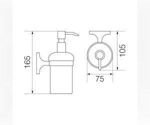 Дозатор жидкого мыла настенный Veragio Oscar OSC-5270.BR, бронза/матовое стекло