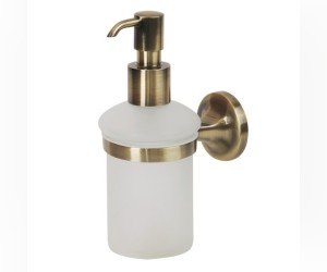 Дозатор жидкого мыла настенный Veragio Oscar OSC-5270.BR, бронза/матовое стекло