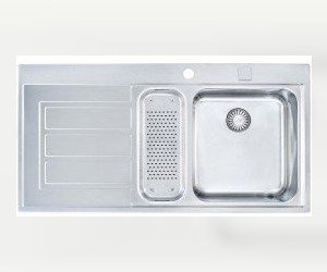 Мойка Franke EPOS EOX 251, 127.0293.442, установка сверху, SlimTop, правая, нержавеющая сталь, полированная, 100*51 см