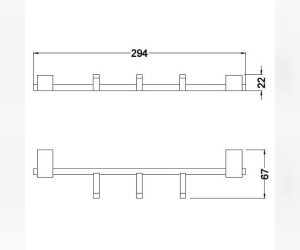 Планка на три крючка Schein Rembrandt 061*3B