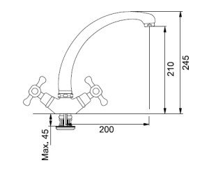 Смеситель Franke AMBRA 115.0027.877 для кухни, хром