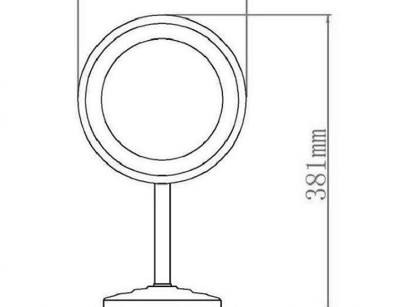 Косметическое зеркало Aquanet Lvyi 2209D, с LED-подсветкой, хром (204516)