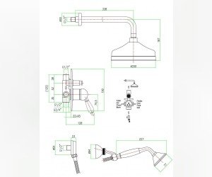 Душевая система Fiore Imperiale, хром, 83CR5138