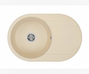 Кухонная мойка Акватон Амира круглая с крылом, шампань, 1A712932AI290