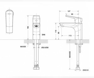 Смеситель Bravat Real F1121179CP для раковины, хром