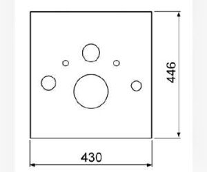 Нижняя панель TECE TECElux 9 650 106 для установки стандартного унитаза/биде