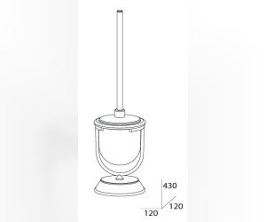 Ершик напольный с крышкой FBS Universal UNI 007