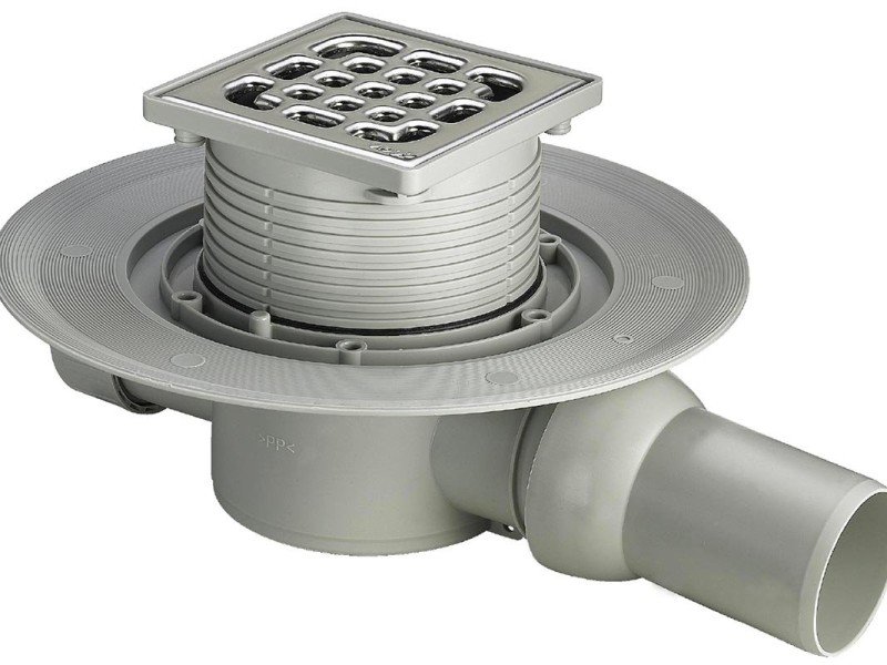 Душевой трап Viega Advantix 557119, 100 x 100 мм, с гидрозатвором, с решеткой из нержавеющей стали