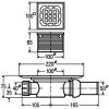 Душевой трап Viega Advantix 557119, 100 x 100 мм, с гидрозатвором, с решеткой из нержавеющей стали