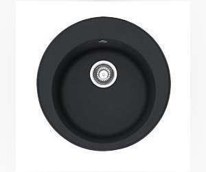 Мойка Franke RONDA ROG 610-41, 114.0263.253, гранит, установка сверху, цвет оникс, 51*51 см
