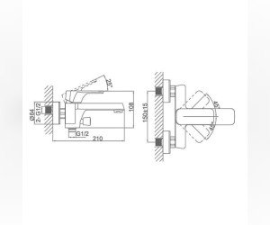 Смеситель D&K Berlin DA1433203 для ванны и душа, золото (титан)